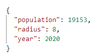 Population Inside Radius Example Response